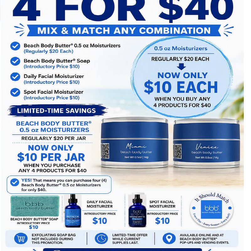 Mix & Match Any 4 for $40